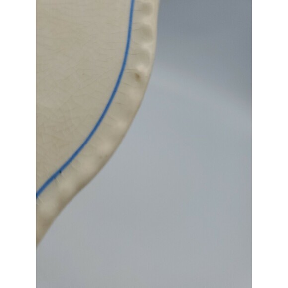 Vintage Steubenville Ivory Scalloped & Beaded 9" Plate Floral Pattern BEAUTIFUL - Picture 12 of 12